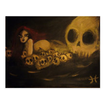 skull post card