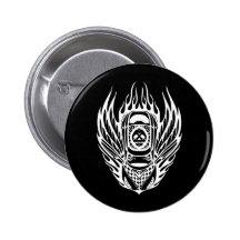 Skull Racing Car Buttons
