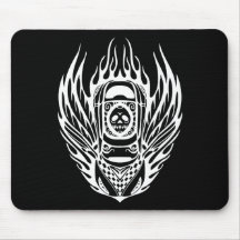 Skull Racing Car Mousepads