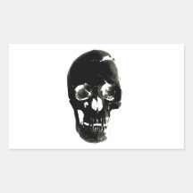 Skull Rectangle Stickers