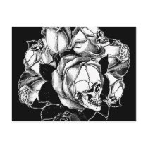 Skull Roses Postcard