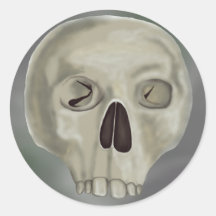 Skull Round Sticker