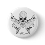 Skull Sharks by FishTs.com Pinback Buttons
