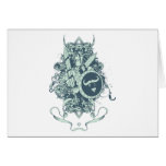 Skull ~ Shield & Armour Skull Fantasy Art Greeting Card