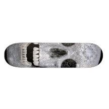skull skateboard deck