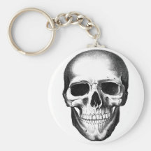 Skull Skeleton Head Scary Creepy Halloween Keychain