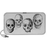 Skull Sketch. Black and White Drawing. Travel Speakers