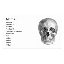 Skull Sketch perfect for Halloween party needs! Business Card Template