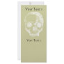 Skull Sketch. White. Personalized Rack Card