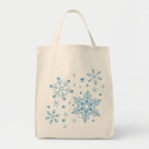 Skull Snowflakes Canvas Bag