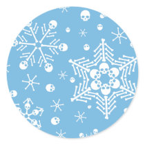 Skull Snowflakes Sticker