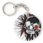 skull splat keyring keychains