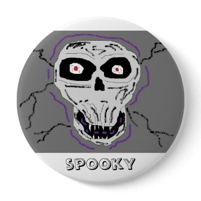 skull, spooky pinback buttons by kcsports1