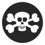 Skull Round Stickers