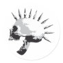 skull runde sticker