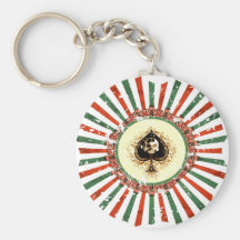SKULL SUNBURST KEY CHAINS