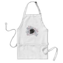 skull swirl aprons