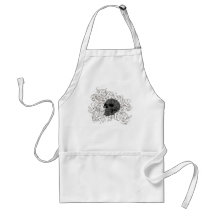 skull swirl aprons