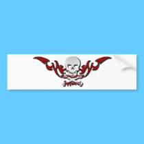 Skull tattoo bumper sticker bumper stickers