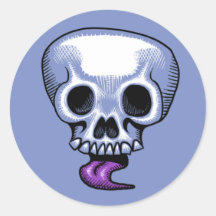 Skull Tongue Sticker