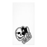 Skull Top Hat Gentleman B&W photo cards