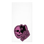 Skull Top Hat Gentleman Pink Photo Card Template