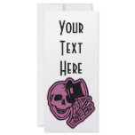 Skull Top Hat Gentleman Pink rack cards