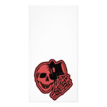 Skull Top Hat Gentleman Red photo cards