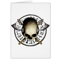 skull tribal Axe A Grußkarten