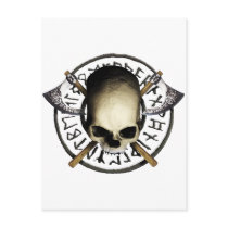 skull tribal Axe A Postkarten