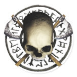 skull tribal Axe A Aufkleber