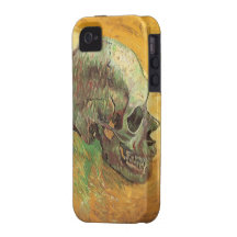 Skull, Vincent van Gogh, Vintage Impressionism Art iPhone 4 Case