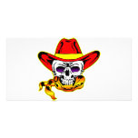 Skull w/ Cowboy Hat Custom Photo Card