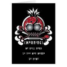 Skull We Roll Hard Note Card