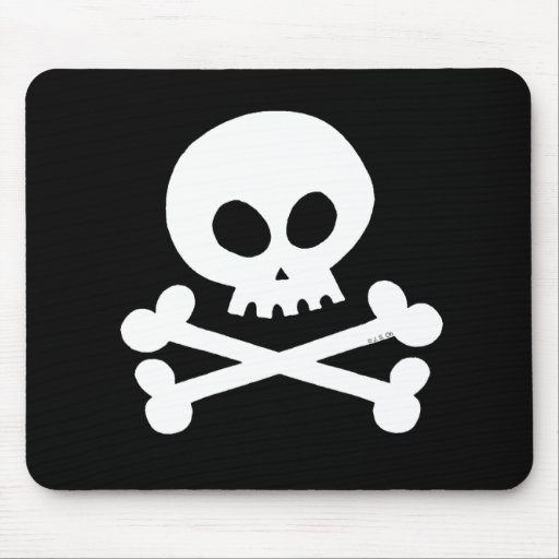 Skull (white) mouse pads