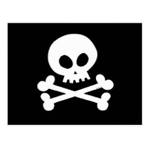Skull (white) post cards