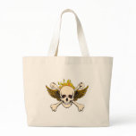 Skull Wings Fire Canvas Bags