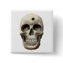 Skull with Bullet Hole Pin