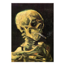 Skull with Burning Cigarette by Vincent van Gogh Announcement