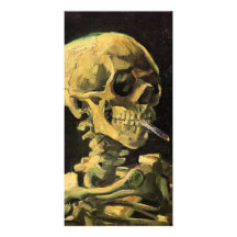 Skull with Burning Cigarette by Vincent van Gogh Personalized Photo Card