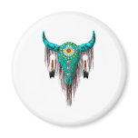 Skull with Feathers magnets