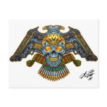 Skull with Guns and Bullets by Al Rio postcards