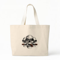 Skull with Shades Tote Bag