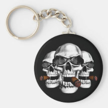 Skull with Shades Key Chains