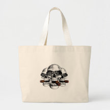 Skull with Shades Tote Bag