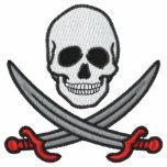 Skull with swords men's embroidered t-shirt embroidered shirts