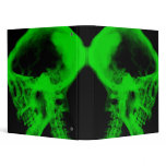 Skull X-Ray Black & Neon Green 3 Ring Binders