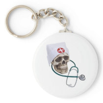 SkullNurse082309 Keychain