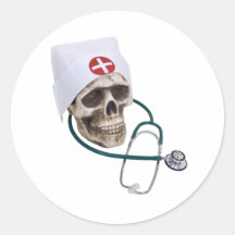 SkullNurse082309 Sticker