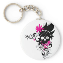 Skulls-and-Curls Key Chain